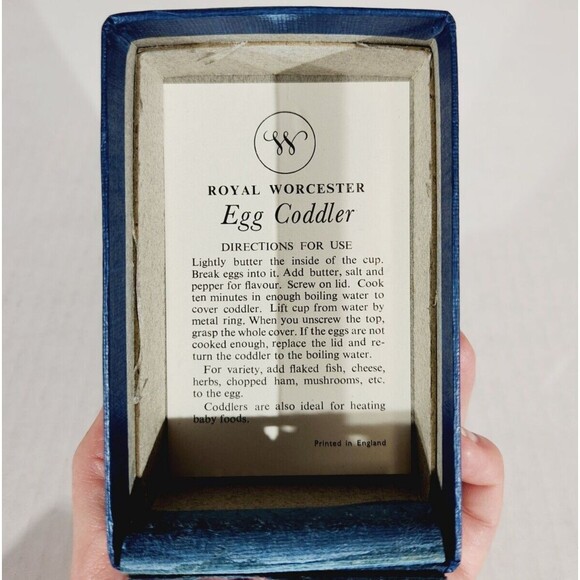 Royal Worcester Double Egg Coddler Porcelain Wren Finch Nature Woods England Vtg - Picture 12 of 12